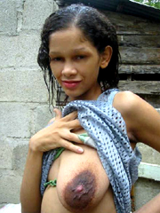 African ebony whore with huge dark nipples